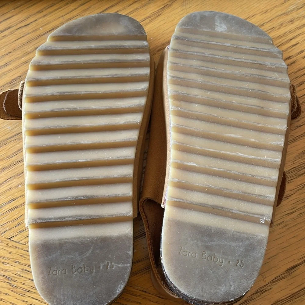 Zara Leather Baby Sandals Size 25